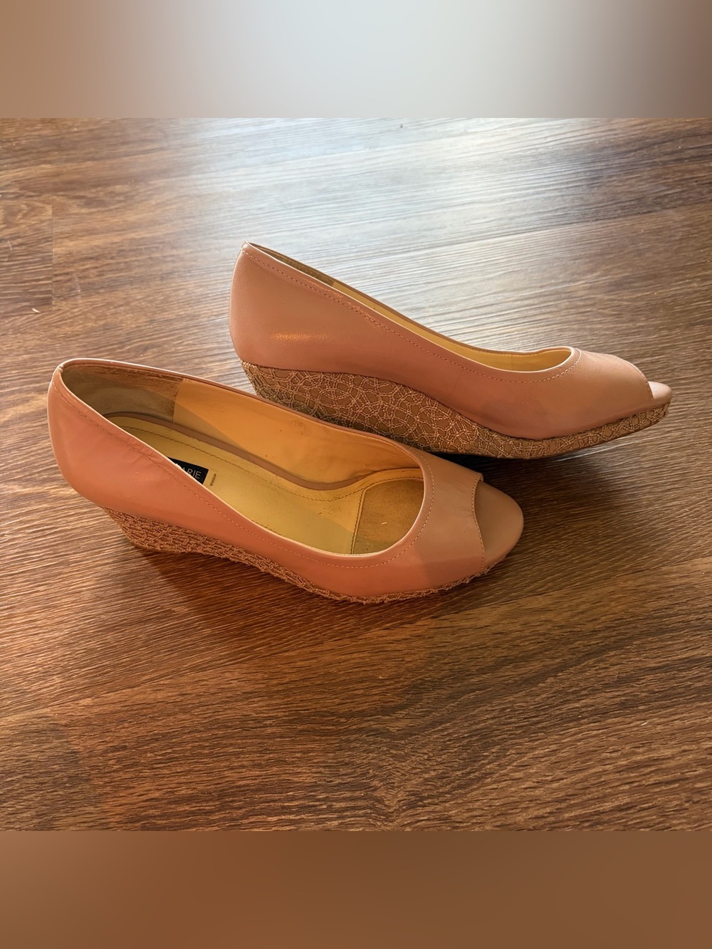 Alex Marie- Peep-Toe Wedge Pumps-
Wear seen inside shoe-
Size 8